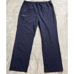Pudolla Pants XXL Mens Travel Gym Athleisure Hiking Stretch Navy Blue Drawstring